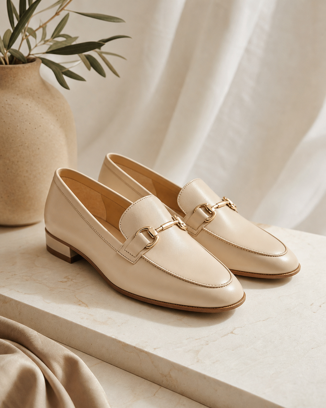 Beige Loafers